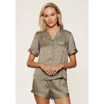 Pánské pyžamo Dámské pyžamo LingaDore 5509 Olivová M