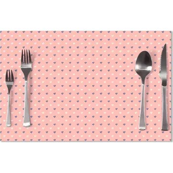 prostírání Sablio Prostírání Srdíčka na růžové: 40x30cm