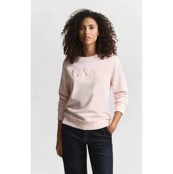 Dámská mikina MIKINA GANT TONAL GRAPHIC C-NECK SWEAT APRICOT PINK