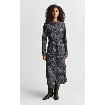 Dámské šaty ŠATY GANT FLORAL PRINT SHIRT DRESS EVENING BLUE