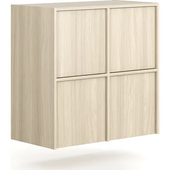 B2B Partner Nástavba pro skříně FRAME, 4x dveře, 872 x 450 x 854 mm, PUSH-lock, dub přírodní