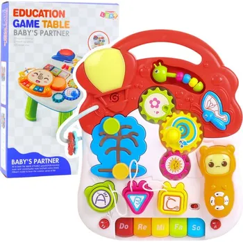 Hračka pro nejmenší Interaktivní stolek pro batolata Světla Zvuky Barevný 6v1