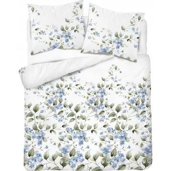 Povlečení Povlečení flanelová flanela 220x200 KVĚTY LISTY HRUBÉ 160 g