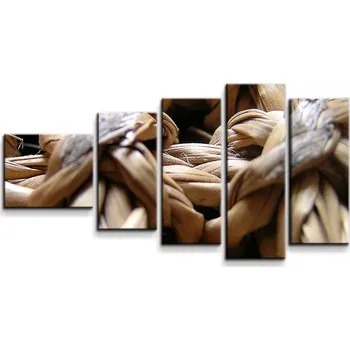 Obraz Sablio Obraz - 5-dílný Banánové listí - 100x60 cm