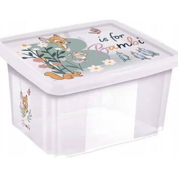 Úložný box Otočný box s víkem, motiv srnka Bambi, 15 l