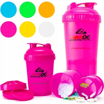 Shaker Šejkr Amix 600 ml, růžový