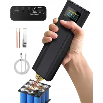 Svářečka Akumulátorová bodová svářečka Agoal 650 W s LCD displejem pro články