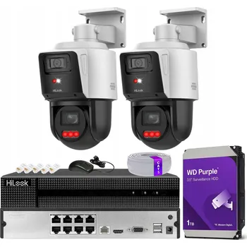 Bezpečnostní kamera Sada IP monitoringu 2x PTZ-4D-PRO Otočná kamera TandemVu 2x 4MP HiLook