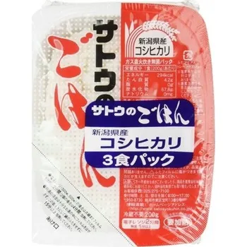 Příloha Vařená JAPONSKÁ lepkavá rýže Koshihikari, 3x200g