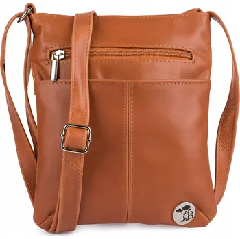 Beltimore kabelka, kožená kabelka přes rameno, hnědá