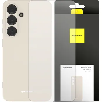Pouzdro na mobilní telefon Zadní Kryt Spacecase pro Samsung Galaxy S24 béžový