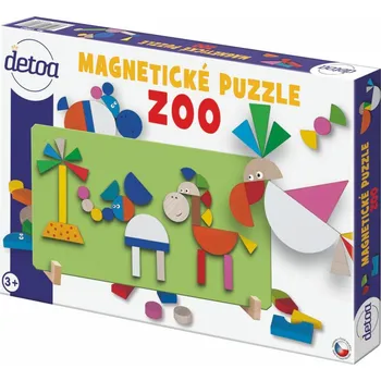ostatní stavebnice Detoa Magnetické puzzle ZOO v krabici 33x23x3,5cm