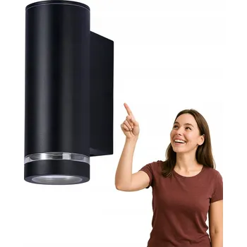 Nástěnné svítidlo Zahradní nástěnné svítidlo Italux černé, integrovaný LED zdroj, 10 W