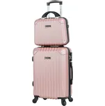 Sada malého kabinového kufru a cestovní taštičky Madisson 44202 růžová světle