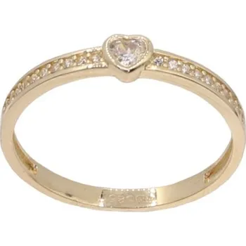 Prsten Zlatý prsten se zirkony GLR4002, vel. 51, 1.5 g (585/1000)