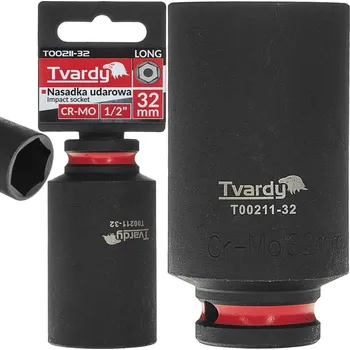 Gola hlavice Hlavica nástrčná predĺžená 6HRAN 1/2" 32 mm, úderová, Cr-Mo, TVARDY