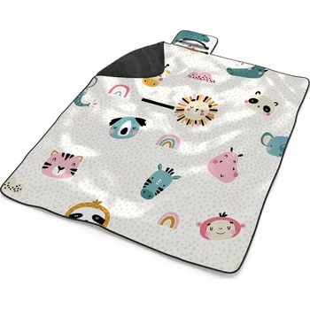 deka Sablio Plážová deka Hroch, zebra a slunce: 200x140 cm