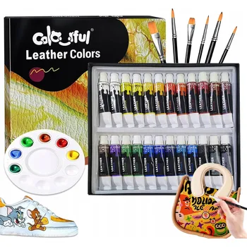 Vodová barva AKRYLOVÉ BARVY VELKÁ SADA AKRYLOVÝCH BAREV 24x12ml BARVA BARVA V TUBÁCH