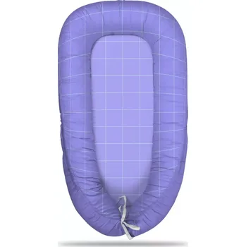 Hnízdečko pro miminko Sablio Hnízdečko pro miminko Čtvercový vzor fialové