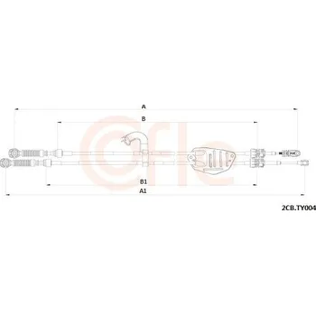 Tažné lanko, ruční převodovka COFLE 2CB.TY004