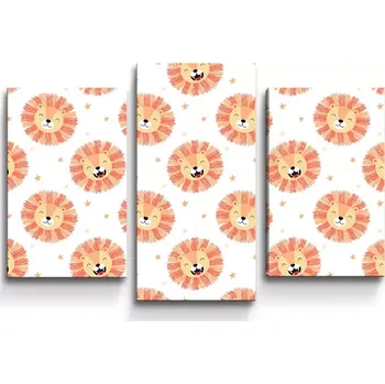 Obraz Sablio Obraz - 3-dílný Lvíčci - 75x50 cm