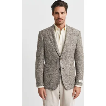 Pánské oblečení SAKO GANT CHECKED KNIT BLAZER SEED MELANGE