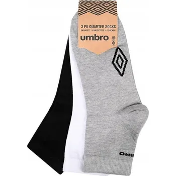 Pánské oblečení UMBRO bavlněné ponožky nad kotník 3 páry pánské 35-38