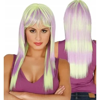 Karnevalová paruka Fiestas Guirca paruka dlouhé růžové vlasy s ofinou