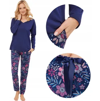 Dámské pyžamo Dámské bavlna pyžamo Italian Fashion modré, velikost XL