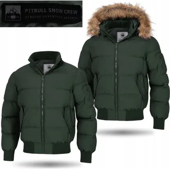 Moto bunda Pitbull pánská prošívaná bunda s odepínací kapuce Burnt, velikost XL