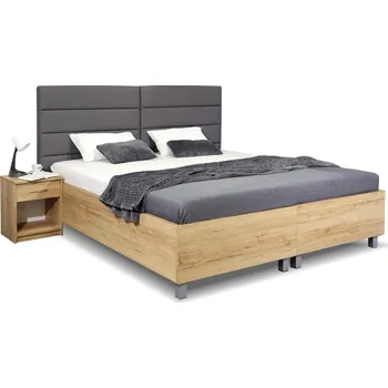 Postel Čalouněná postel dvoulůžko s úložným prostorem LA FUTURA