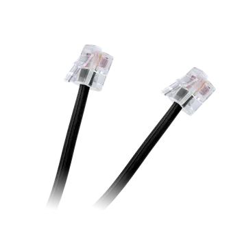 Síťový kabel CABLETECH Telefonní kabel 5m 6P4C - 6P4C, černý TEL0033A-5