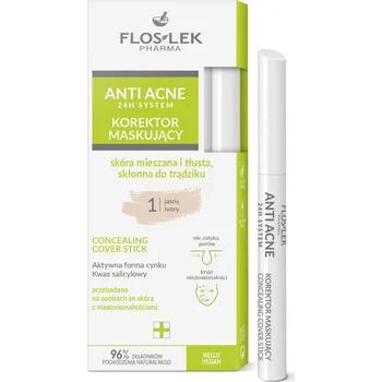 Korektor Korektor na obličej Flos-Lek Anti Acne světlý 1 15 ml antibakteriální krycí
