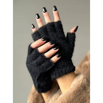 Rukavice Rukavice bez prstů palčáky černé 2218