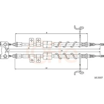 Lanko parkovací brzdy Lanovod parkovací brzdy COFLE 92.10.5337