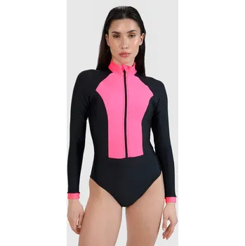 Dámské plavky 4F Dámské plavky s dlouhým rukávem - růžové, Velikost L