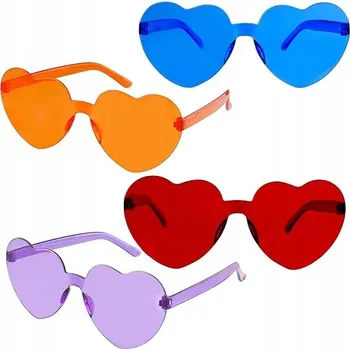 Sluneční brýle SLUNEČNÍ BRÝLE SRDCE VE TVARU JEDNOKUS VELKÉ 4 KS
