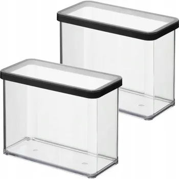 Dóza na potraviny ROTHO SADA 2 KUSŮ NÁDOB NA POTRAVINY PRO SYPKÉ SUROVINY 2,1L ČERNÁ LOFT