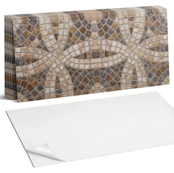 Dlažba Samolepící nástěnné dlaždice Vinyl Mozaikový vzor v vazbě 6 Ks 60x30 cm