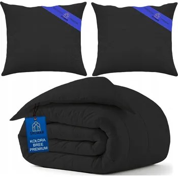 přikrývka KOMPLET PŘIKRÝVKA 160x200 ANTI-ALERGICKÁ CELOROČNÍ ČERNÁ + 2 POLŠTÁŘE 70x80