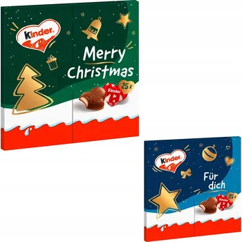 Čokoláda Kinder Veselé Vánoce Čokoládové srdce z Německa