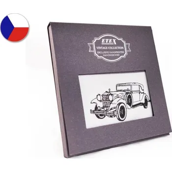 Látkový kapesník Pánský látkový kapesník v dárkové krabičce Vintage Auto 1ks