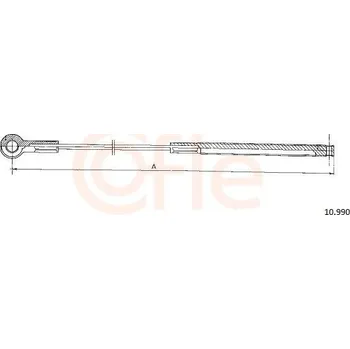 Brzdový systém Tažné lanko, parkovací brzda COFLE 92.10.990