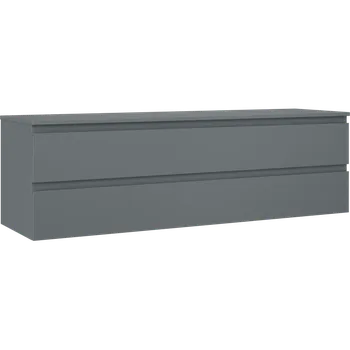 Koupelnový nábytek Mexen Orio koupelnová skříňka pod umyvadlo 160 cm s deskou, 2 zásuvky, matný grafit - 91A10-16047-2-BFFC66 Koupelnové skříňky