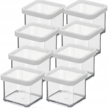 Dóza na potraviny ROTHO SADA 8 DÓZ NA POTRAVINY, SUCHÉ POTRAVINY 0,5L BÍLÁ LOFT