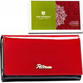 Peterson peněženka z pravé kůže červená - dámská