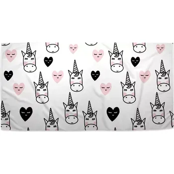 Sablio Ručník Hlava jednorožce - 30x50 cm