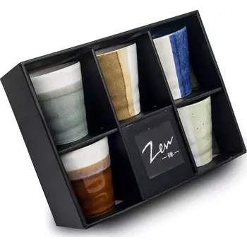 Sada nádobí Made in Japan Souprava Japonských hrnků Zen 9,5 cm - 5 ks v dárkovém balení