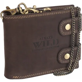 Peněženka Muž peněženka z pravé kůže Always Wild hnědá