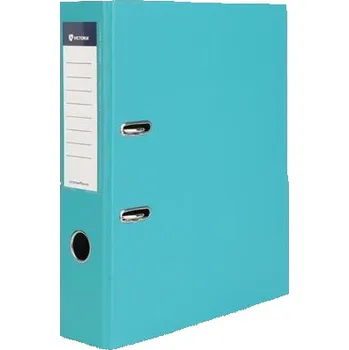 Pákový pořadač "Basic", tyrkysový, 75 mm, A4, PP/karton, VICTORIA OFFICE